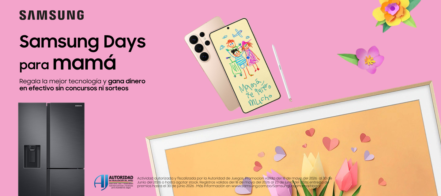 Samsung Days para mamá - Gana hasta Bs 1.000 en cashback
